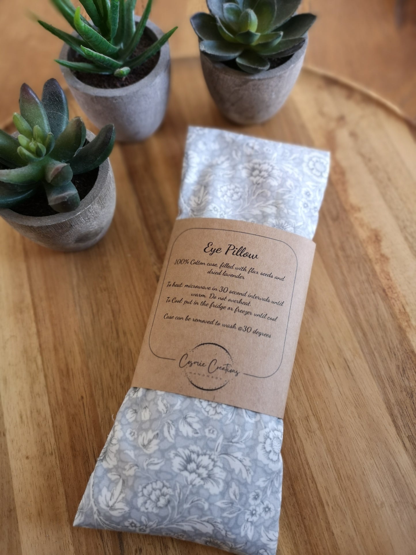 Eye Pillow - Grey Floral