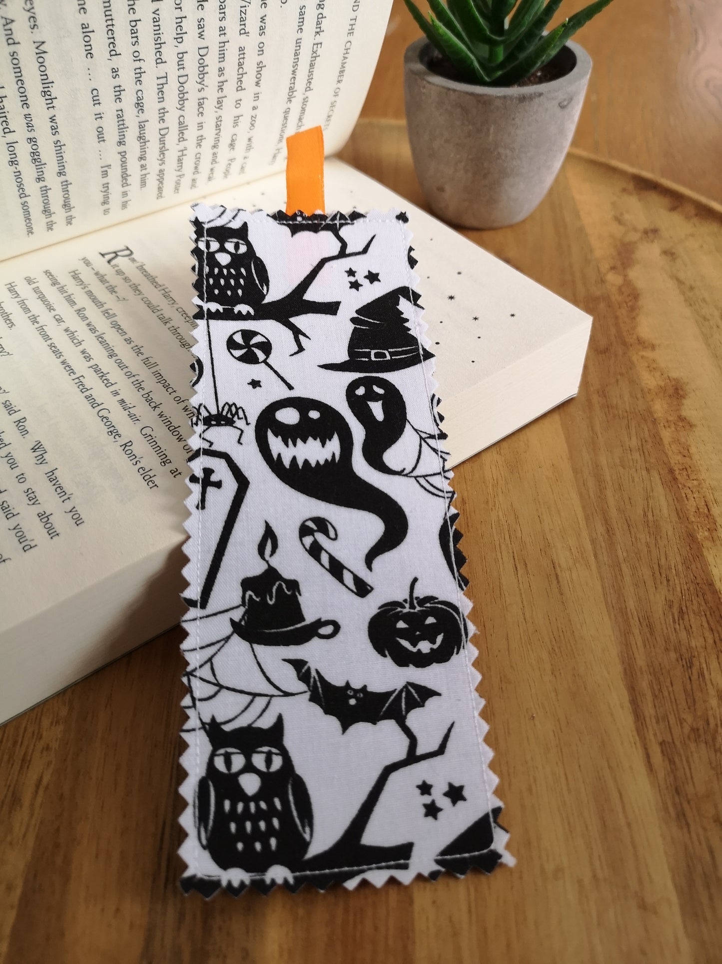 Fabric Bookmark - Spooky