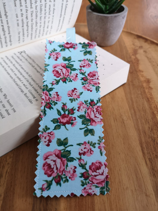 Fabric Bookmark - Vintage Rose