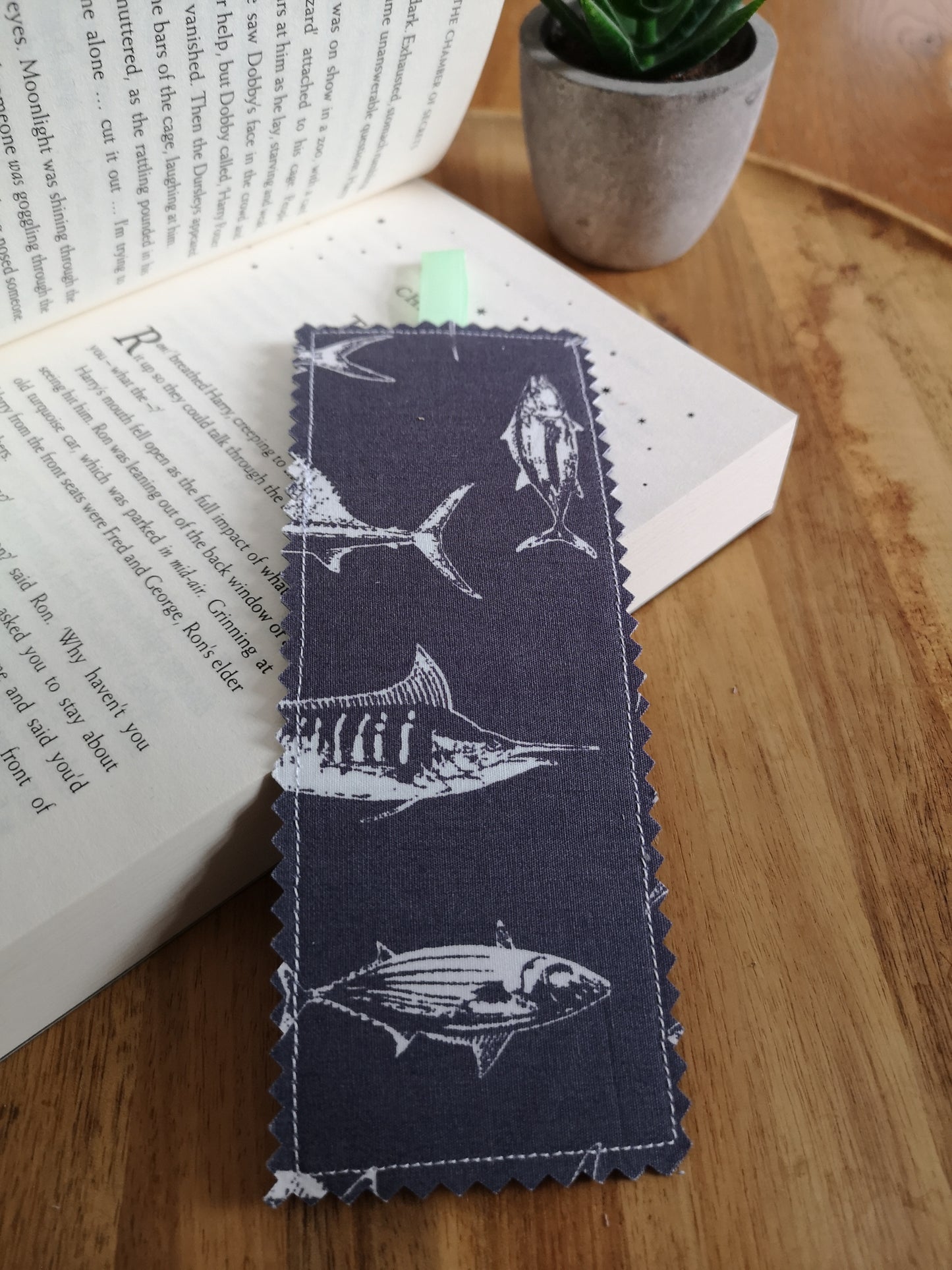 Fabric Bookmark - Fish