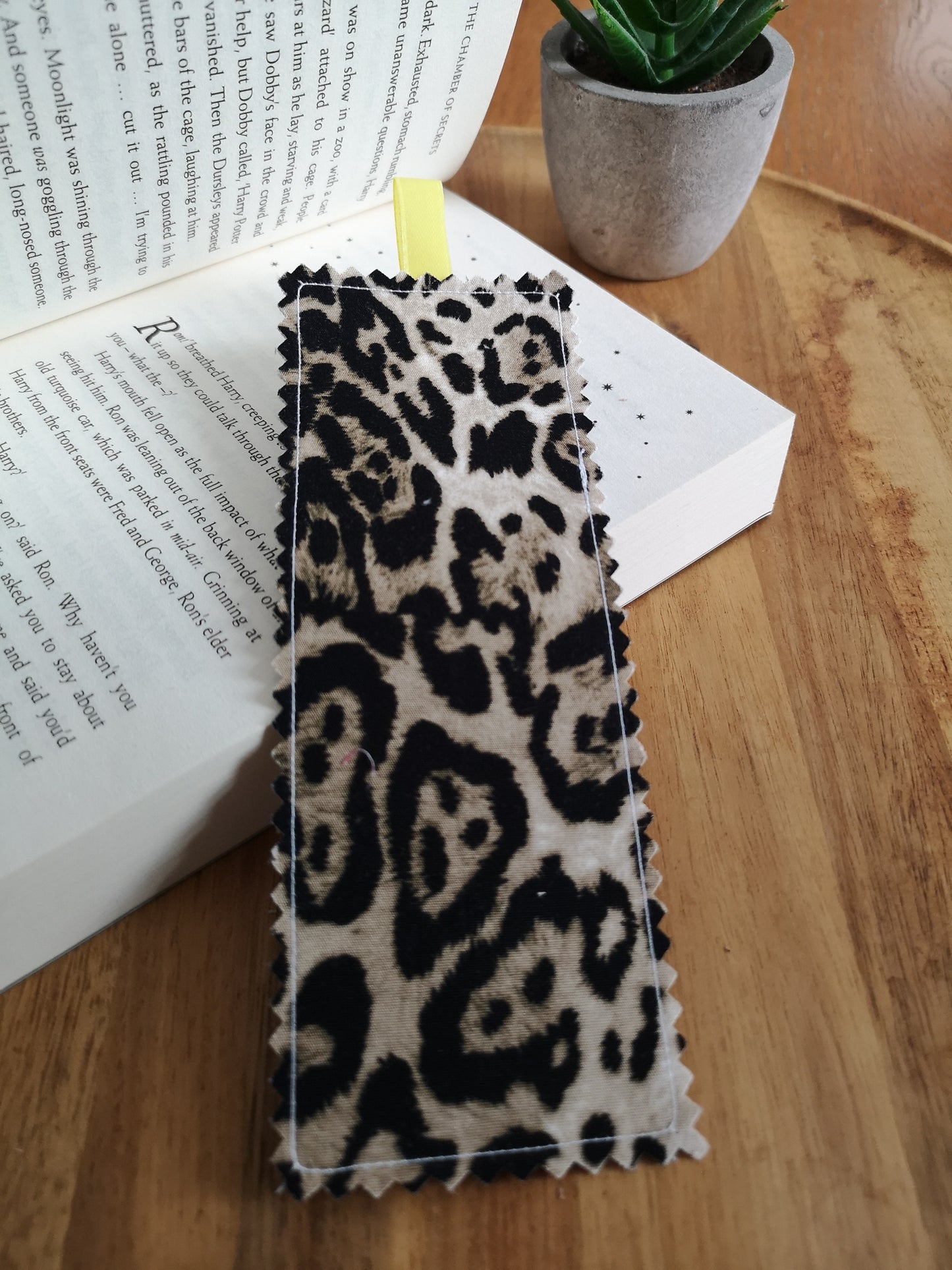 Fabric Bookmark - Leopard