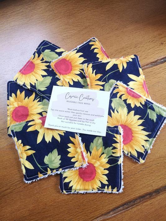 Reusable Face/Make-up Wipes (4 designs)