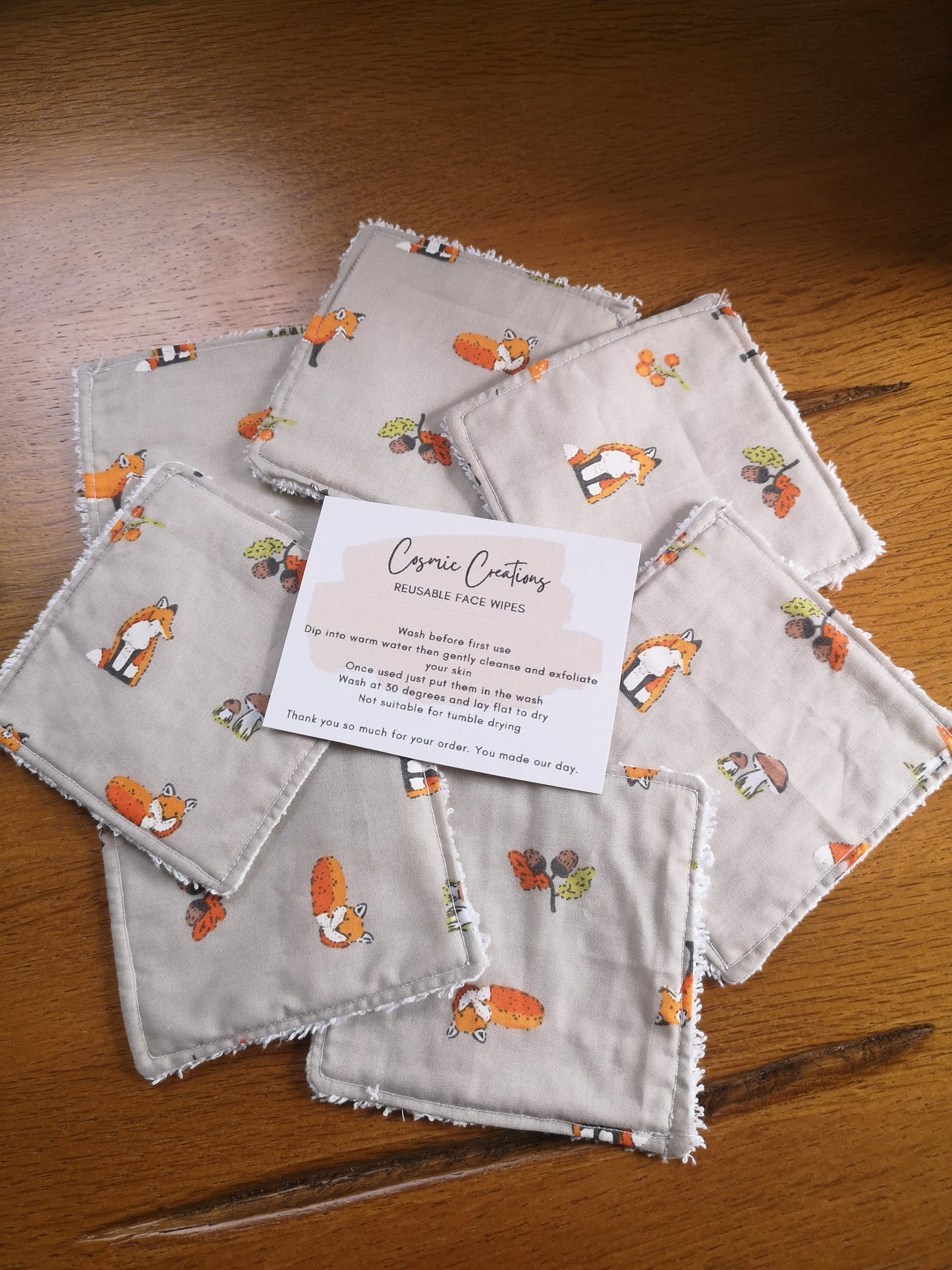 Reusable Face/Make-up Wipes (4 designs)