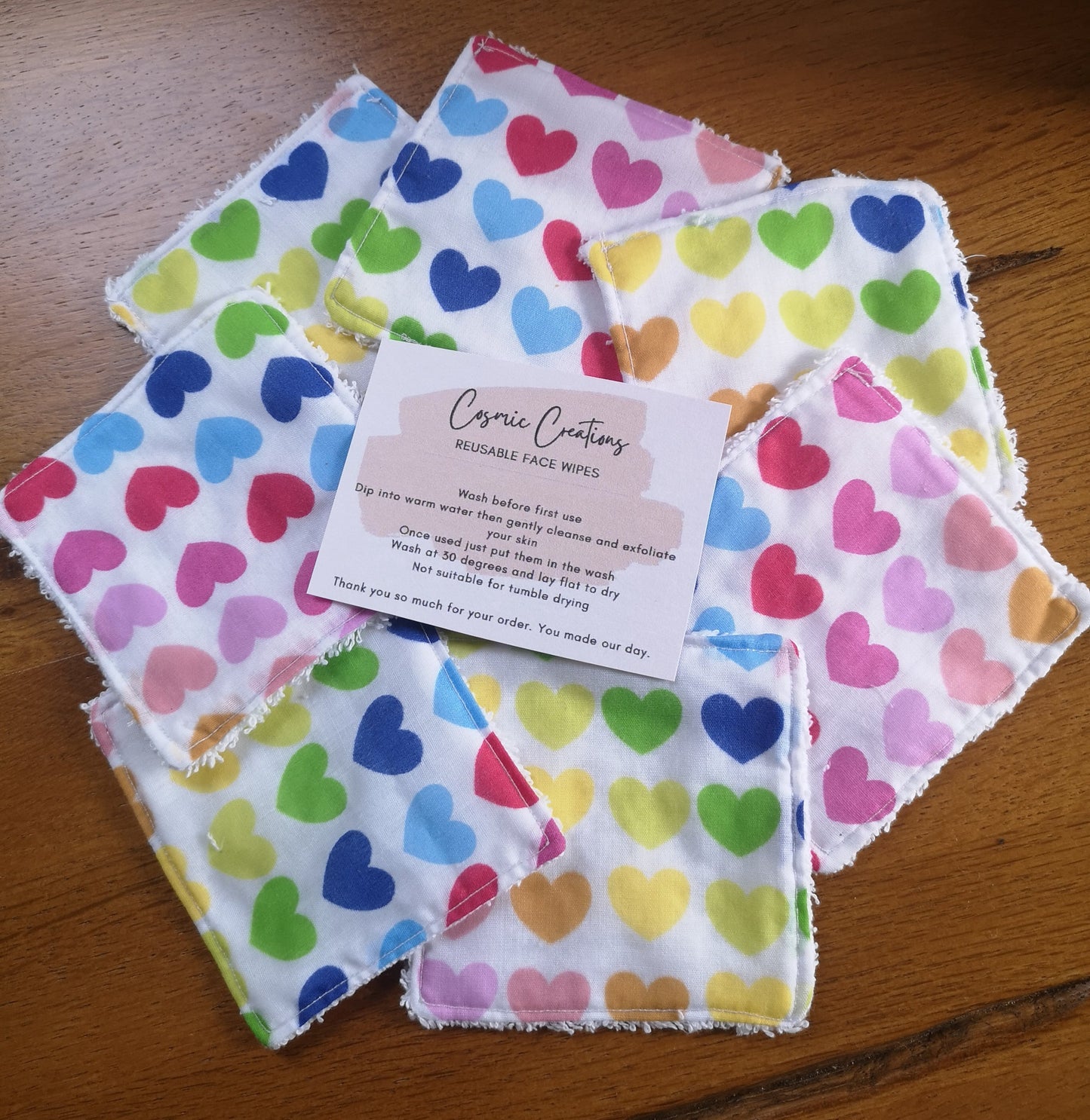 Reusable Face/Make-up Wipes (4 designs)